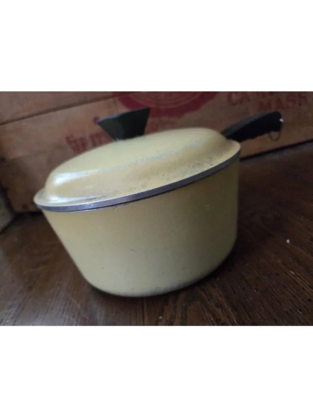 Club Vintage Aluminum Harvest Gold Yellow Pot Pan Lid 2 Qt